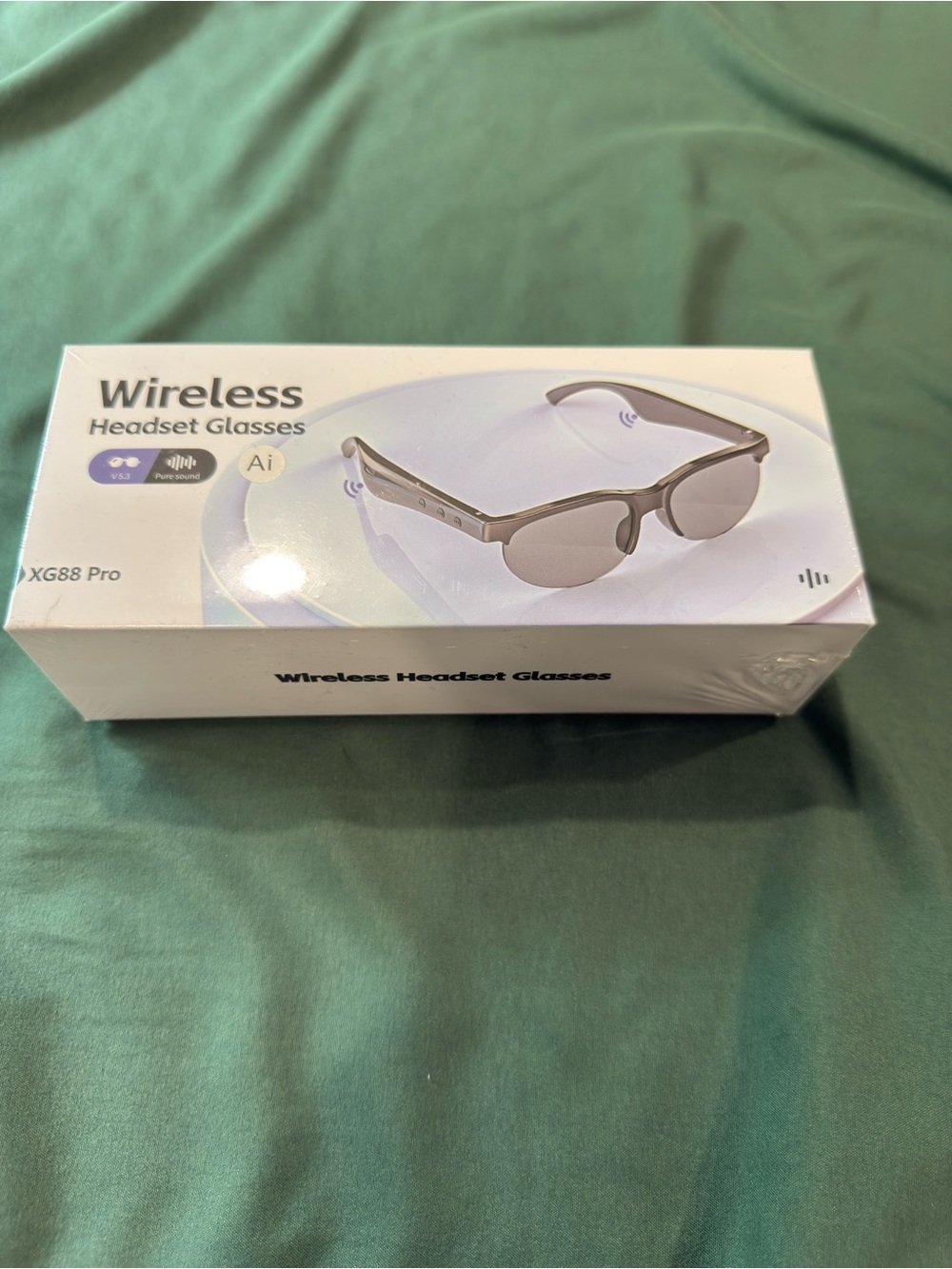 Wireless Headset Glasses - Black Bluetooth Smart Sunglasses